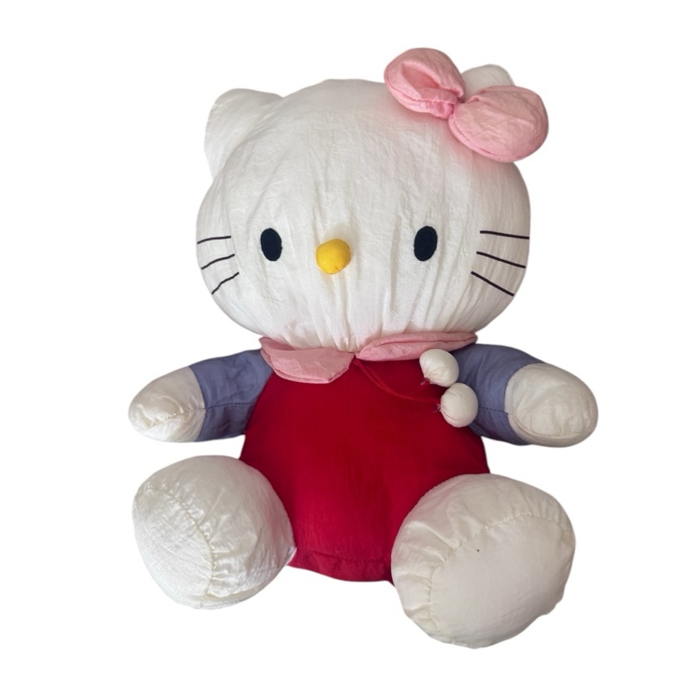 Vintage 1997 Sanrio Hello Kitty Nylon Puffalump Plush Stuffed Animal
